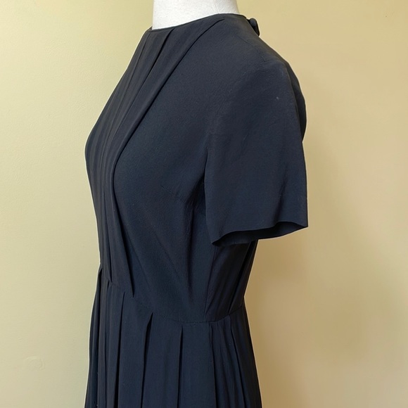 Vintage Neiman Marcus Black Pleated Dress - Picture 5 of 14